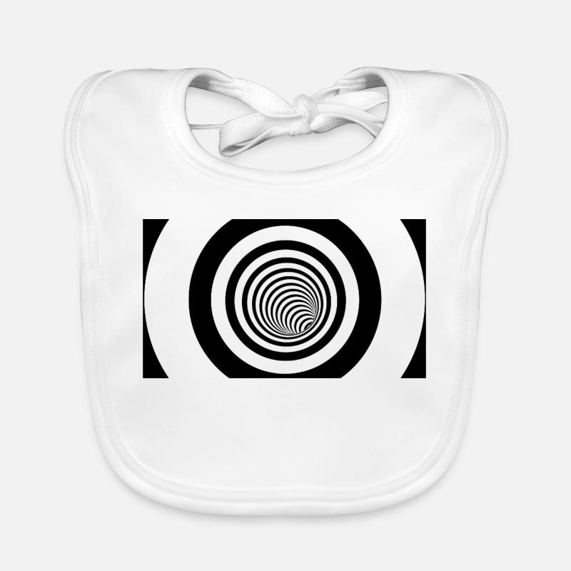 Concentric Black Vortex Organic Baby Bibs