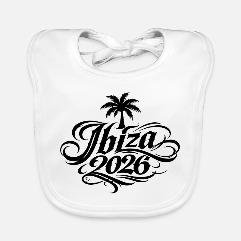 Ibiza 2026 Palme Baby Bio-Lätzchen