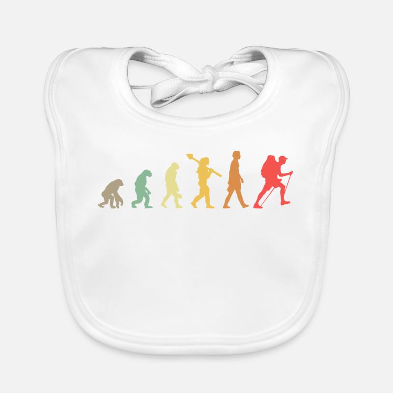 Evolution Hiking Wander - Organic Baby Bibs - white