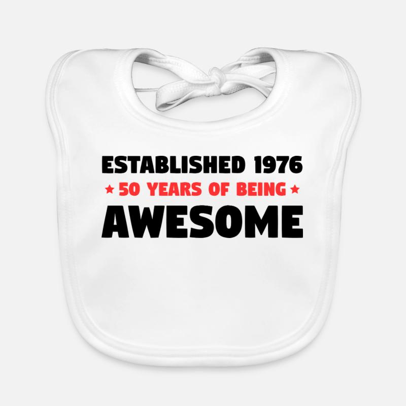 Established 1976 50 Jahre Awesome Geburtstag Baby Bio-Lätzchen
