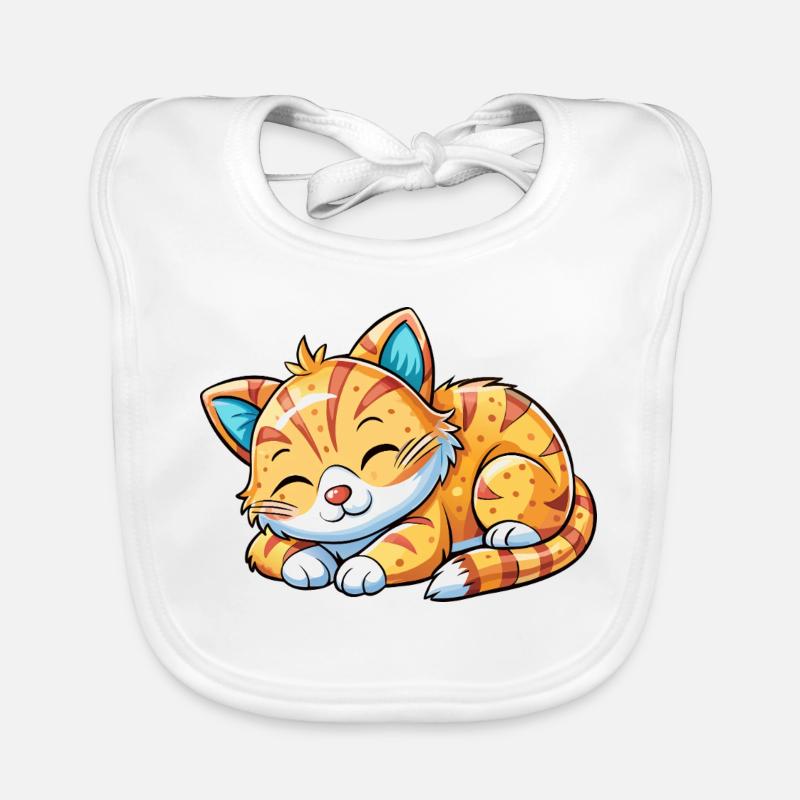Chat endormi Bavoir bio Bébé