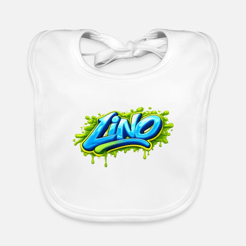 GRAFFITI NAME LINO  FOR  PERFECT GIFT PRINTABLE  Bavoir bio Bébé