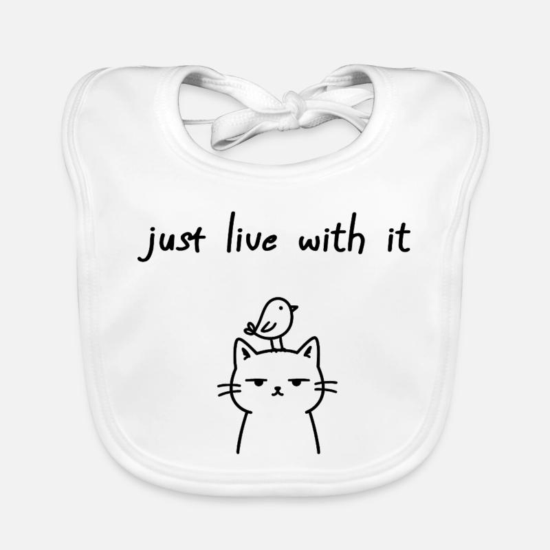 Vis avec, drôle de déclaration de chat Bavoir bio Bébé
