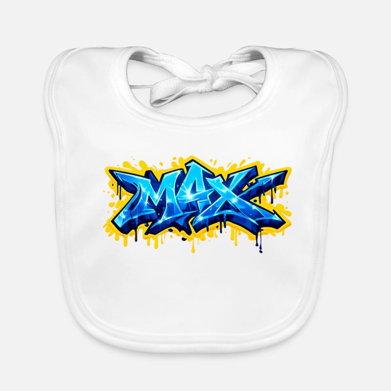 GRAFFITI NAME MAX FOR  PERFECT GIFT PRINTABLE  Bavoir bio Bébé