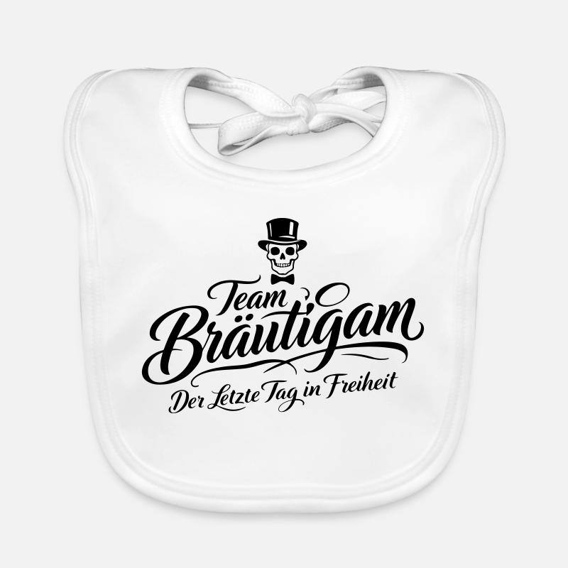 Team Bräutigam Spruch Junggesellenabschied Baby Bio-Lätzchen