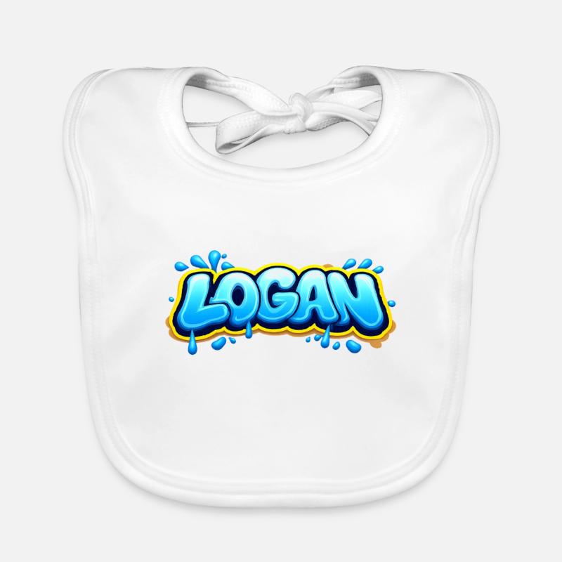 LOGAN GRAFFITI NAME FOR PERFECT GIFT PRINTABLE  Bavoir bio Bébé