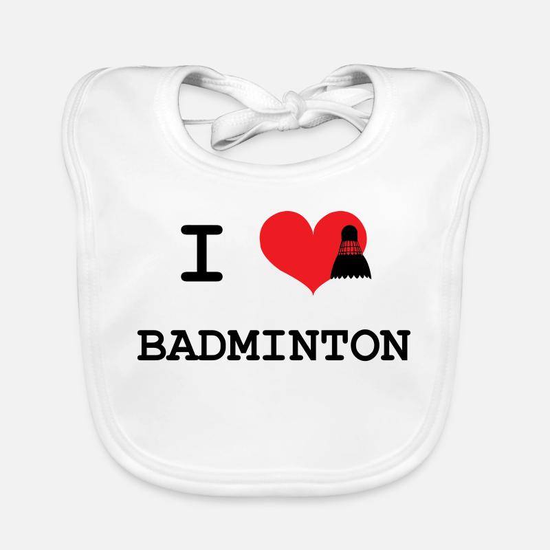 Ich liebe Badminton Baby Bio-Lätzchen