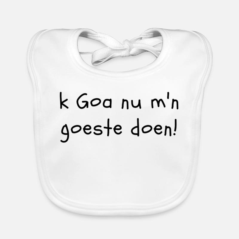 Ich werde jetzt in Goa mein Ding machen! (Westflämischer Dialekt) Baby Bio-Lätzchen
