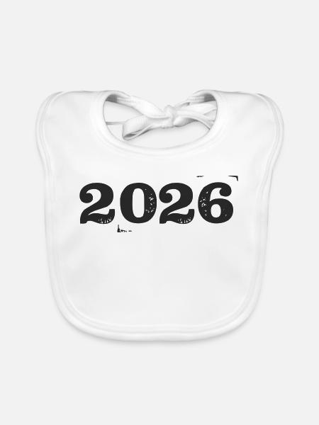2026 - Baby Bio-Lätzchen - Weiß - Vorne