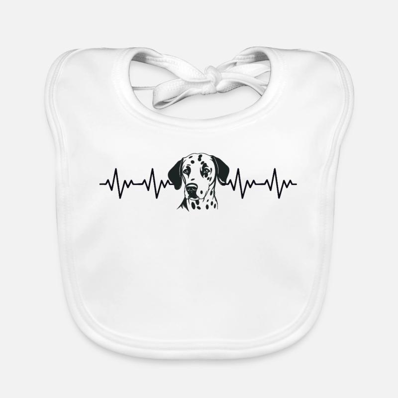 ECG dalmate battement de cœur Bavoir bio Bébé
