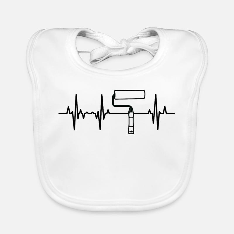 Farbroller Herzlinie Baby Bio-Lätzchen