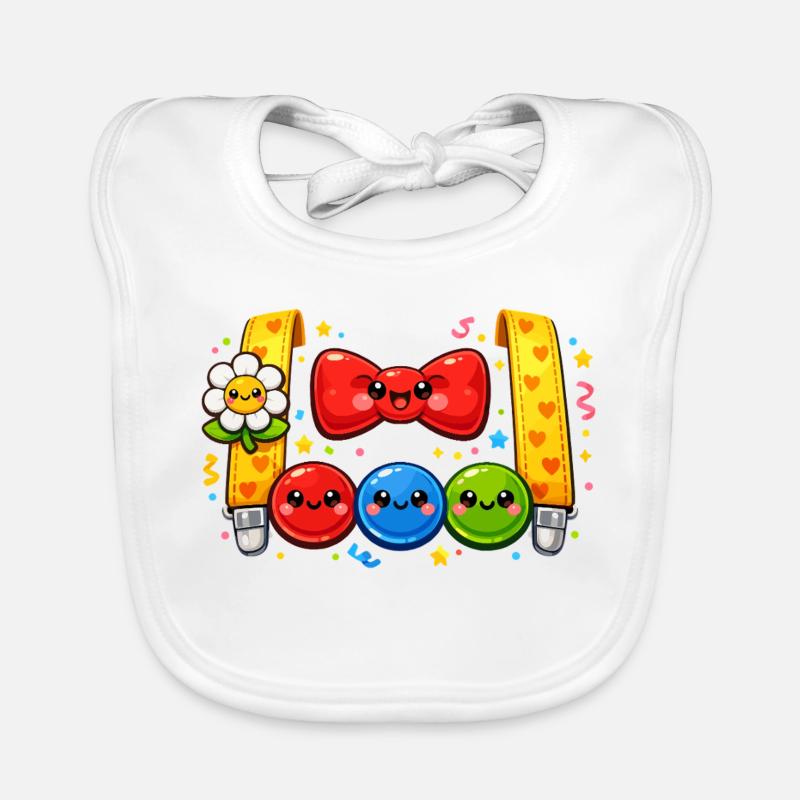 Clown Kostüm Karneval Fasching Geschenk Baby Bio-Lätzchen