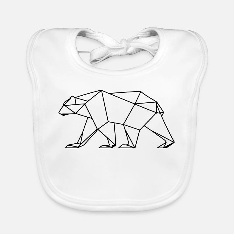 Polar Bär Polygon Eisbär Symbol Baby Bio-Lätzchen