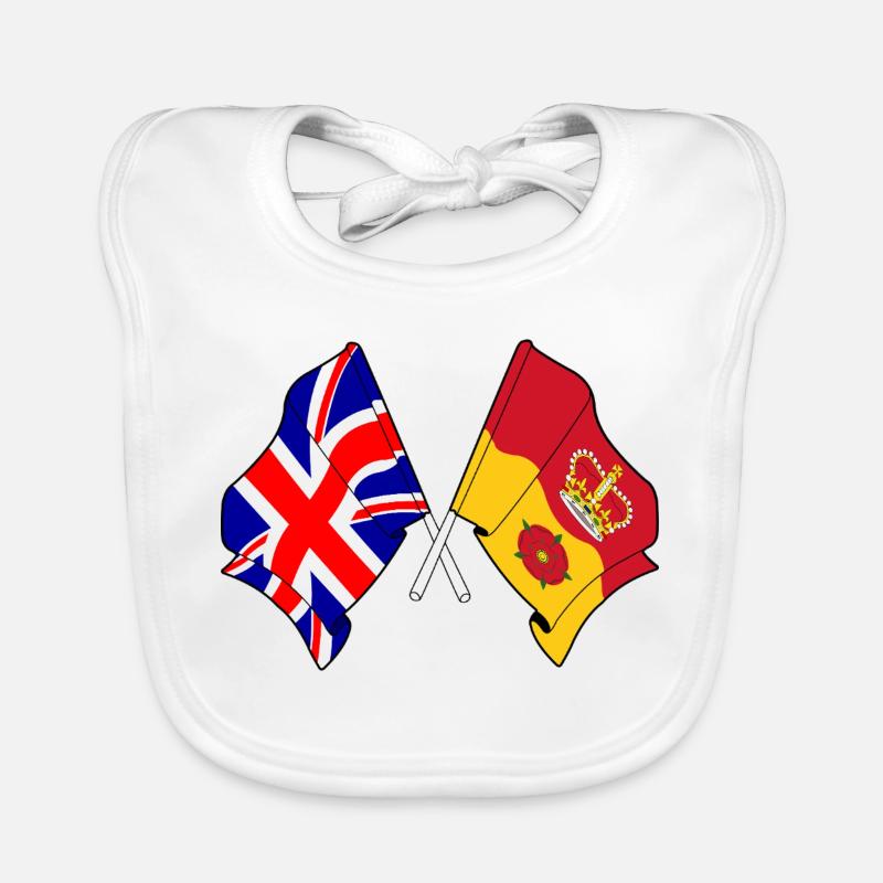 Hampshire & Great Britain Crossed Organic Baby Bibs