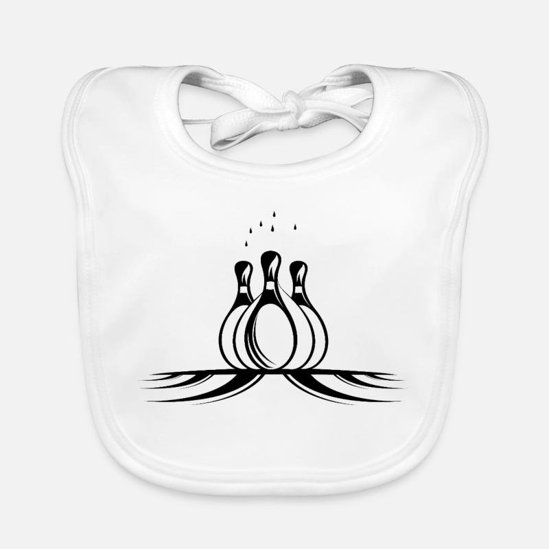 Match nul au bowling Bavoir bio Bébé