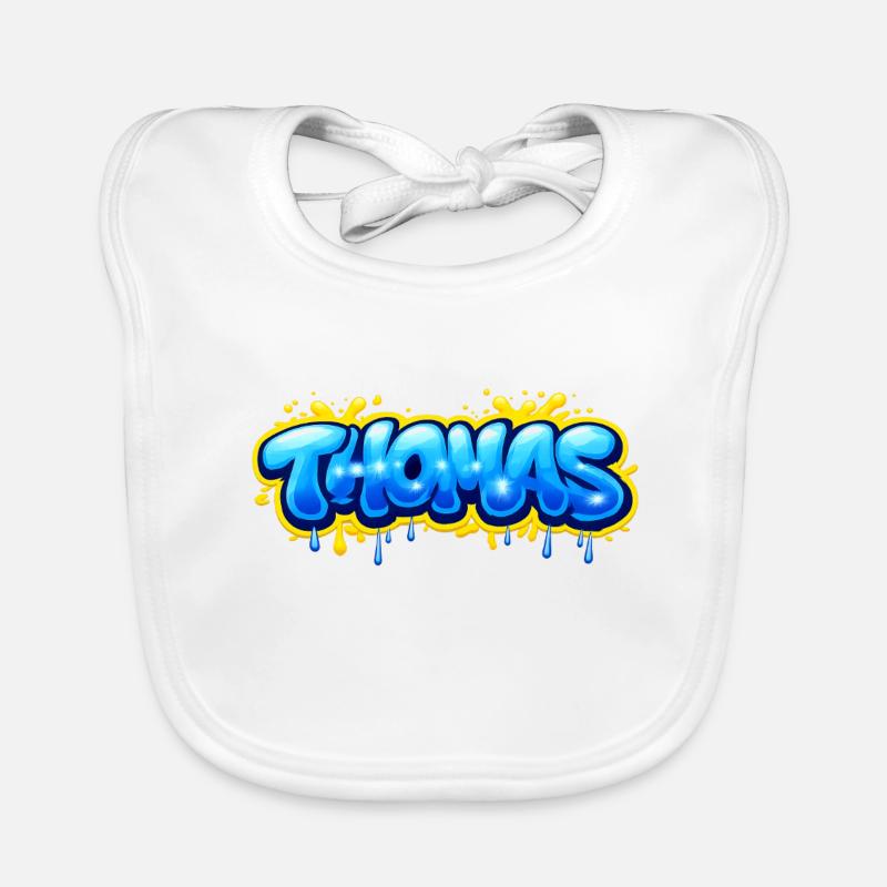 THOMAS GRAFFITI NAME FOR PERFECT GIFT PRINTABLE on Bavoir bio Bébé