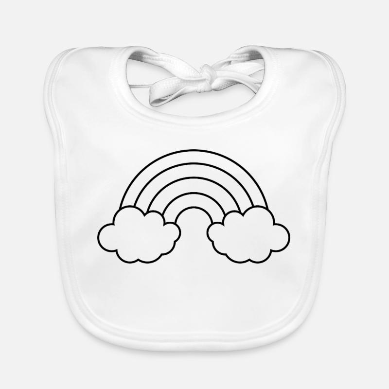 Contour de l'arc-en-ciel Bavoir bio Bébé