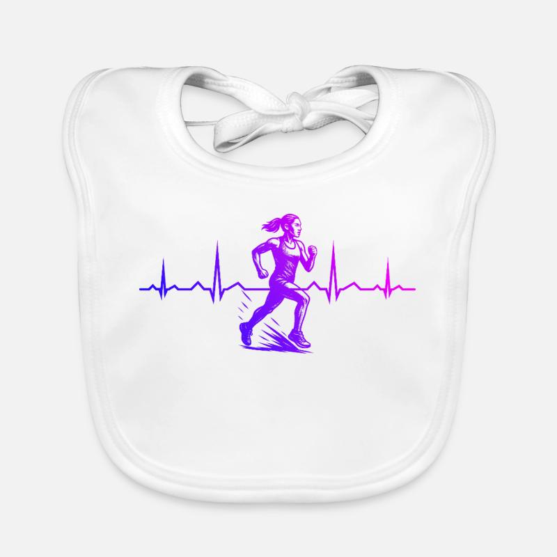 Running Graphics for Races Organic Baby Bibs