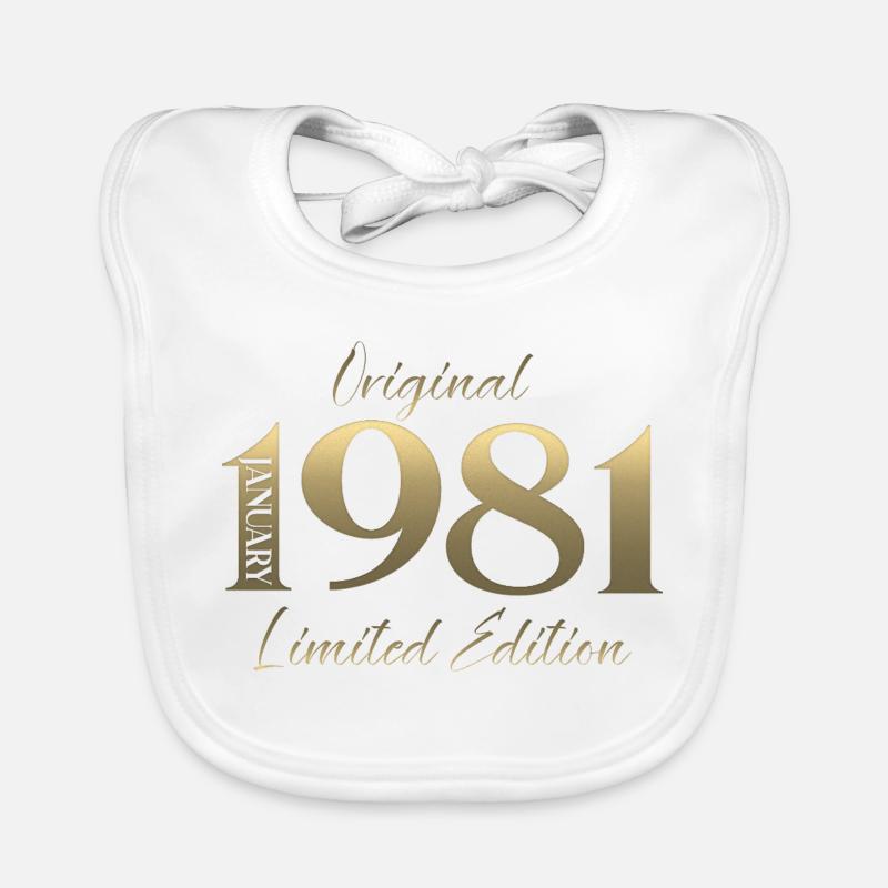 45e anniversaire Original janvier 1981 Bavoir bio Bébé