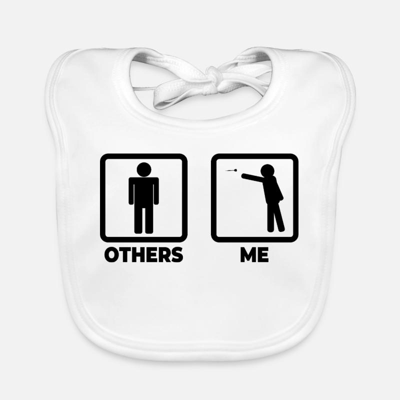 Me as a darts player Organic Baby Bibs