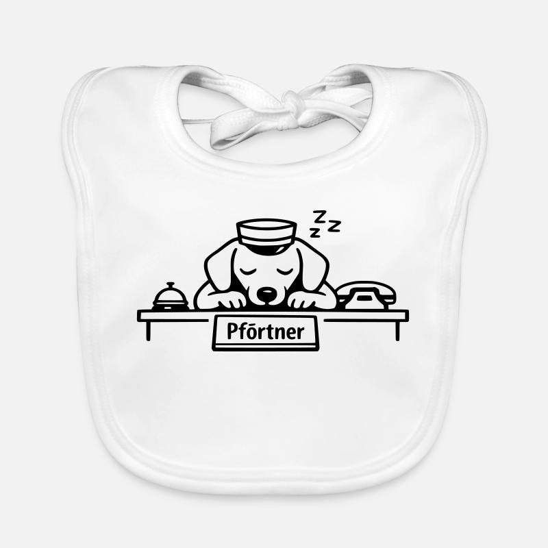 Doorman Dog Sleeping Organic Baby Bibs