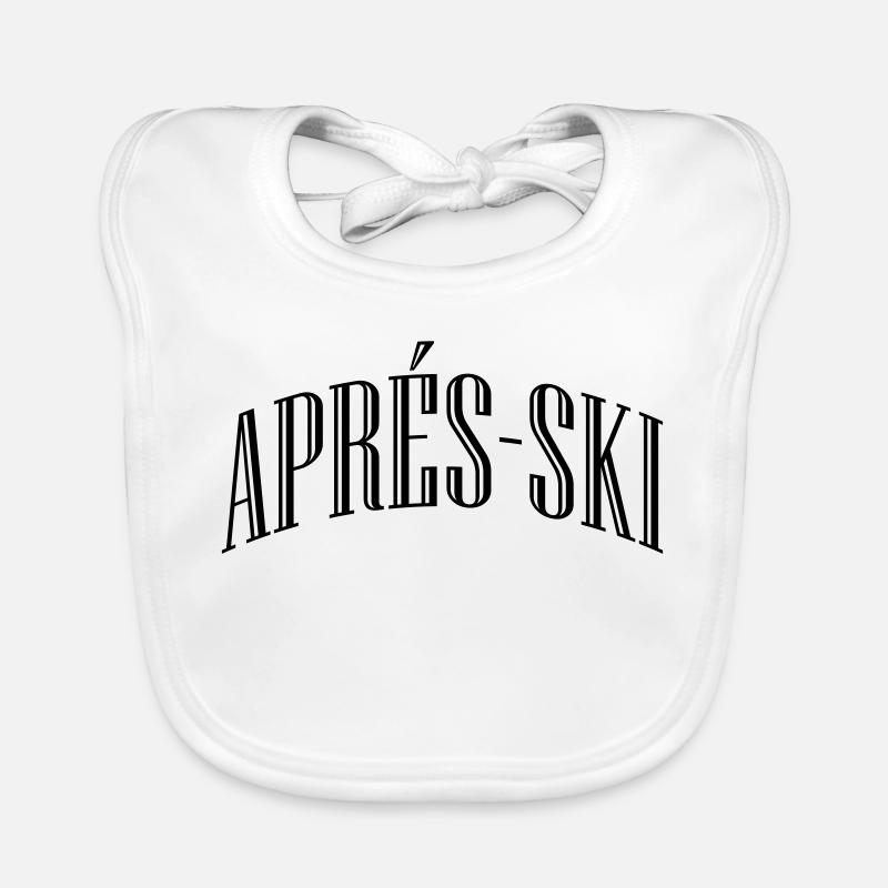 Apres Ski Schriftzug Baby Bio-Lätzchen