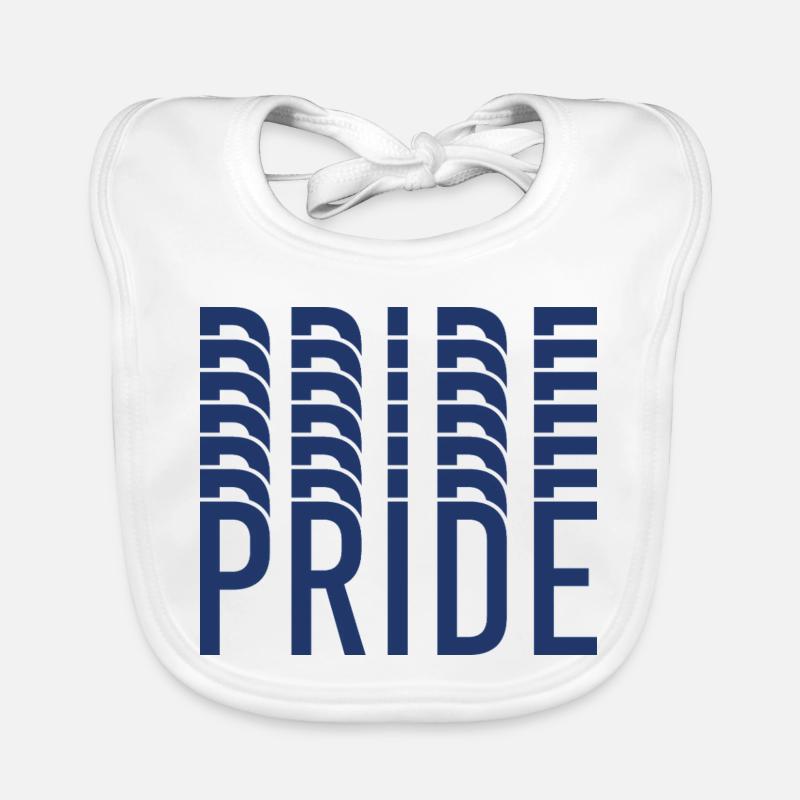 Blue Pride Geometrisches Muster Baby Bio-Lätzchen