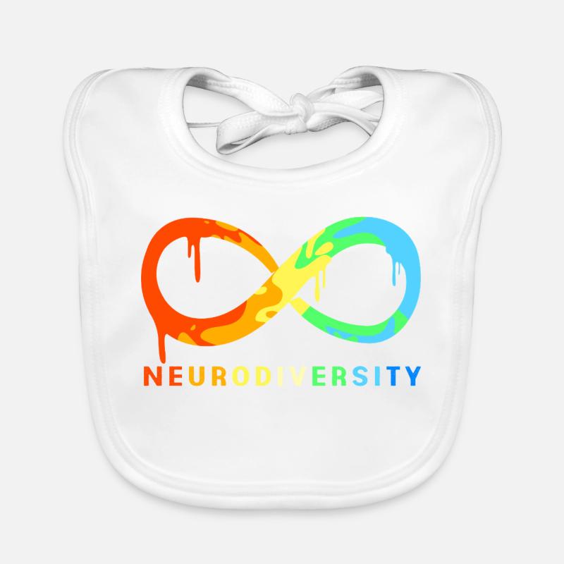 Neurodiversity Autism Brain ADHD Asperger Organic Baby Bibs