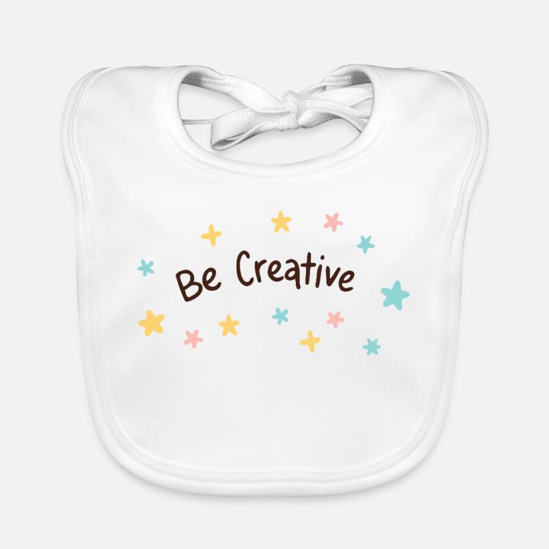 Be Créatif: Étoiles Pastel et Lettrage Délié Bavoir bio Bébé