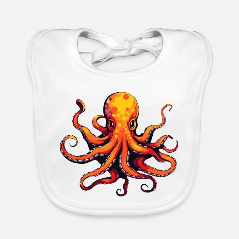 Squid Octopus Animal Organic Baby Bibs