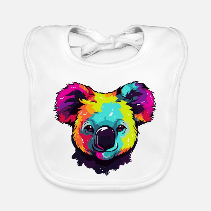 Bunter Koala Popkunst Baby Bio-Lätzchen