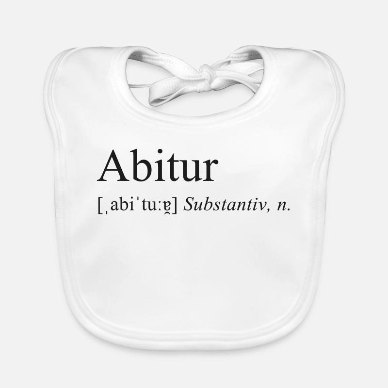 Lexikon Abitur - Baby Bio-Lätzchen - Weiß