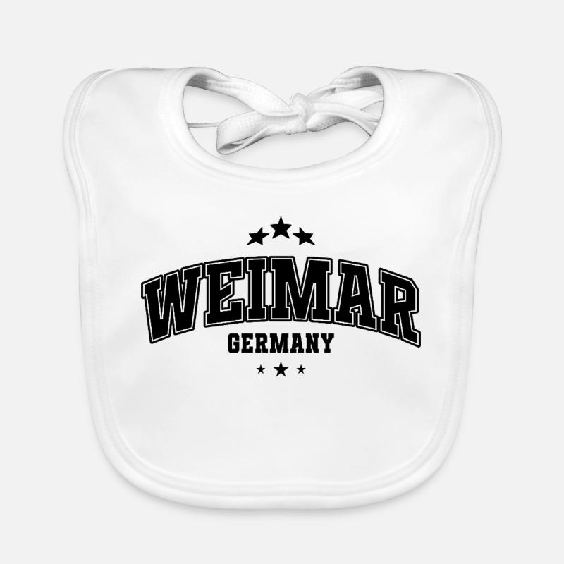 Weimar Varsity Schriftzug Souvenier Baby Bio-Lätzchen