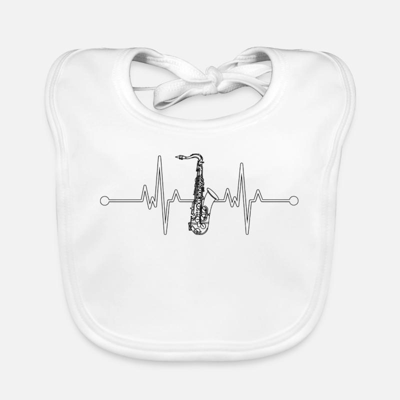 Conception de guitare à battements de cœur Bavoir bio Bébé