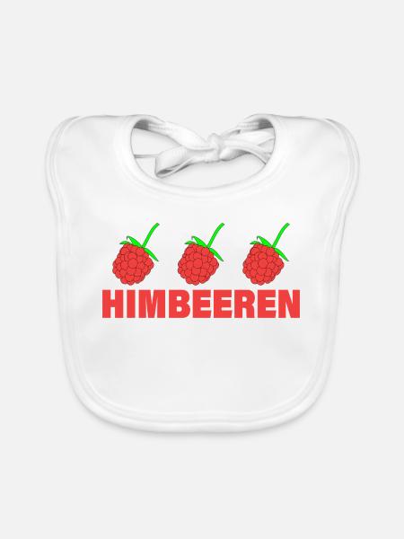 RASPBERRIES - Organic Baby Bibs - white - Front