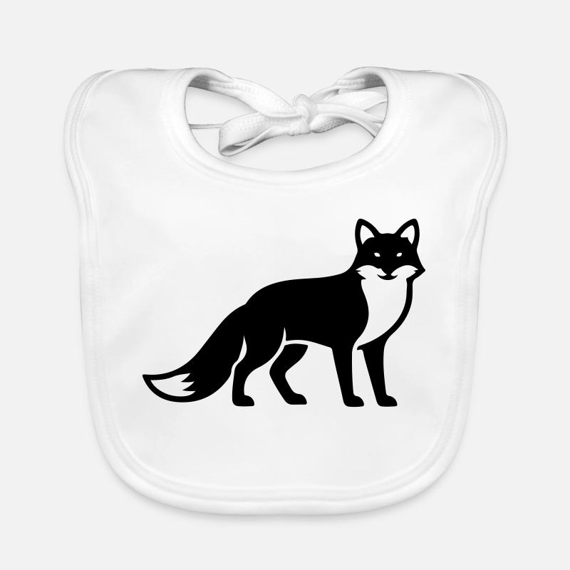 Fuchs Tier Silhouette Baby Bio-Lätzchen