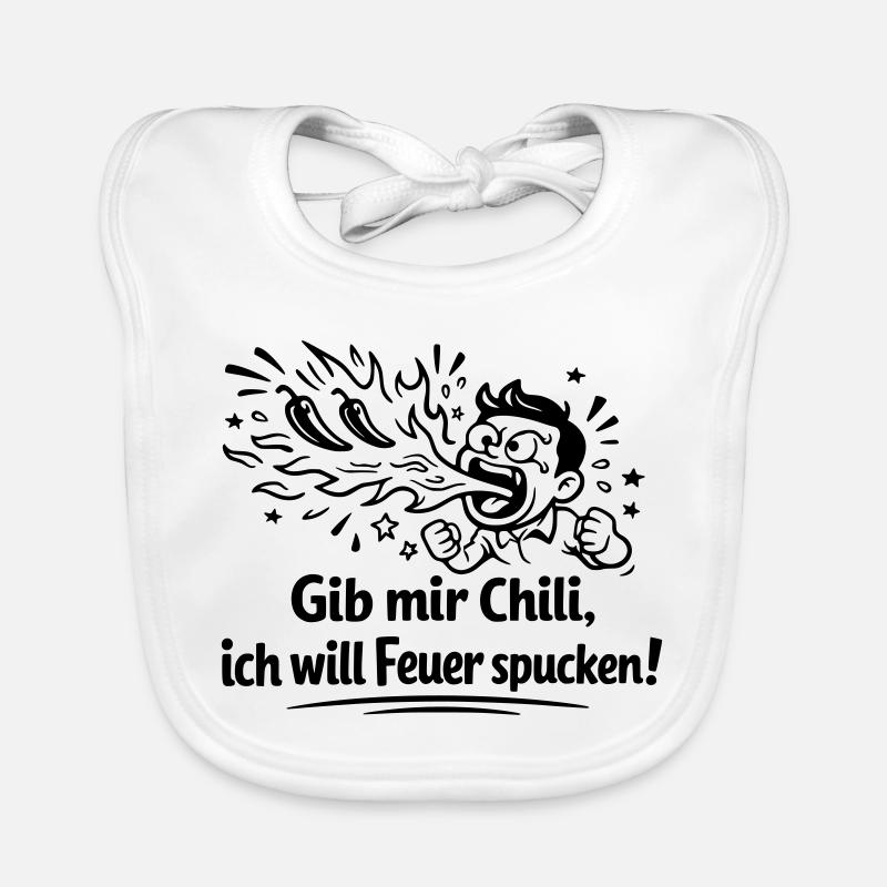 Fire Spitting Eating Chili Organic Baby Bibs
