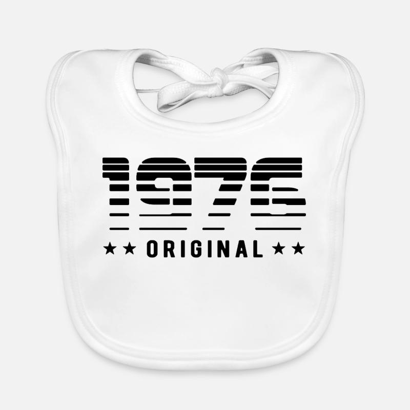 1976 Design rétro original | Anniversaire Bavoir bio Bébé