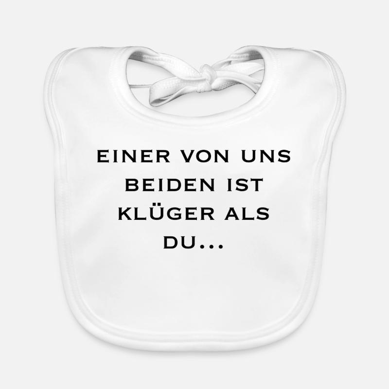 einer von uns beiden ist klüger als du... Baby Bio-Lätzchen