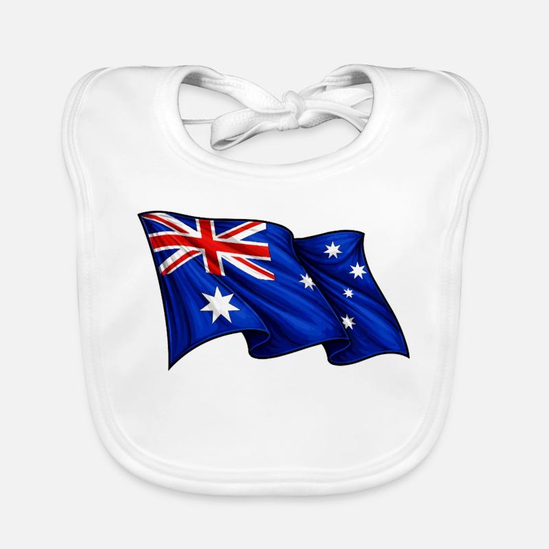 Australian flag Australia Organic Baby Bibs