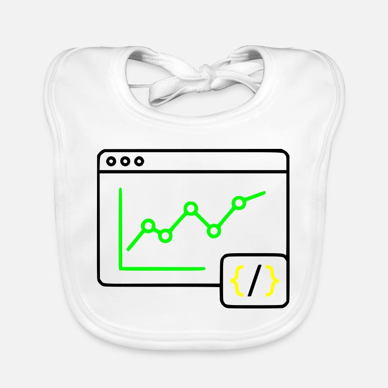 Web Analyse Chart Coding Browser Vektor Baby Bio-Lätzchen