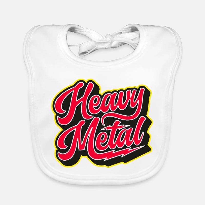 Heavy Metal Bold 3D Script Bavoir bio Bébé
