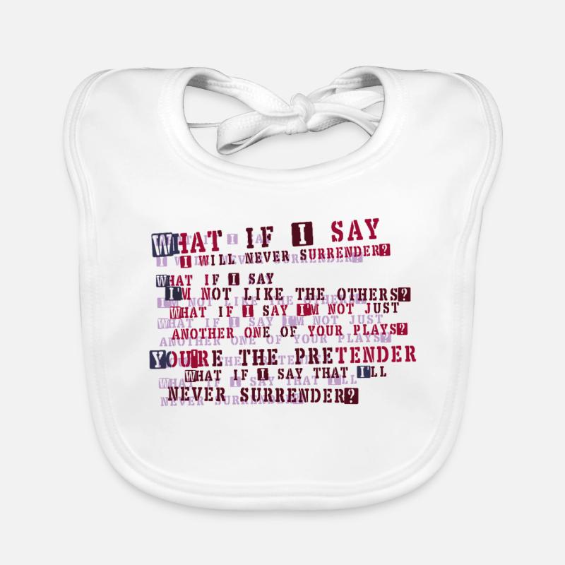 Relentless Resolve Typography Organic Baby Bibs