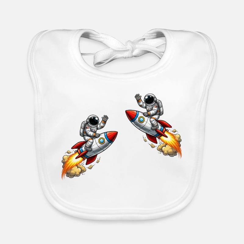 Astronaut Rocket Adventure Organic Baby Bibs