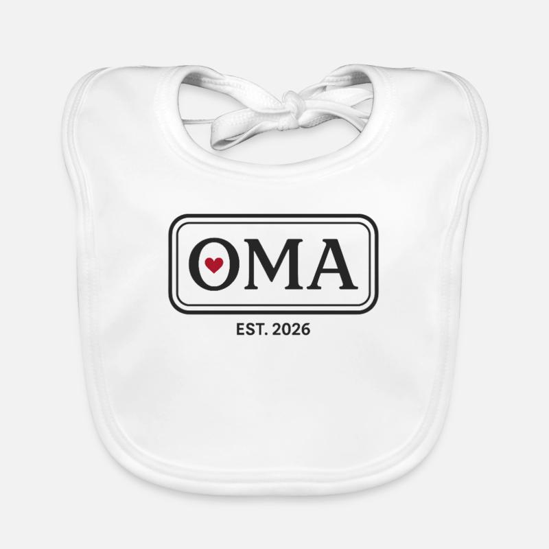 OMA EST. 2026 Stolze Großmutter Ankündigung Baby Bio-Lätzchen