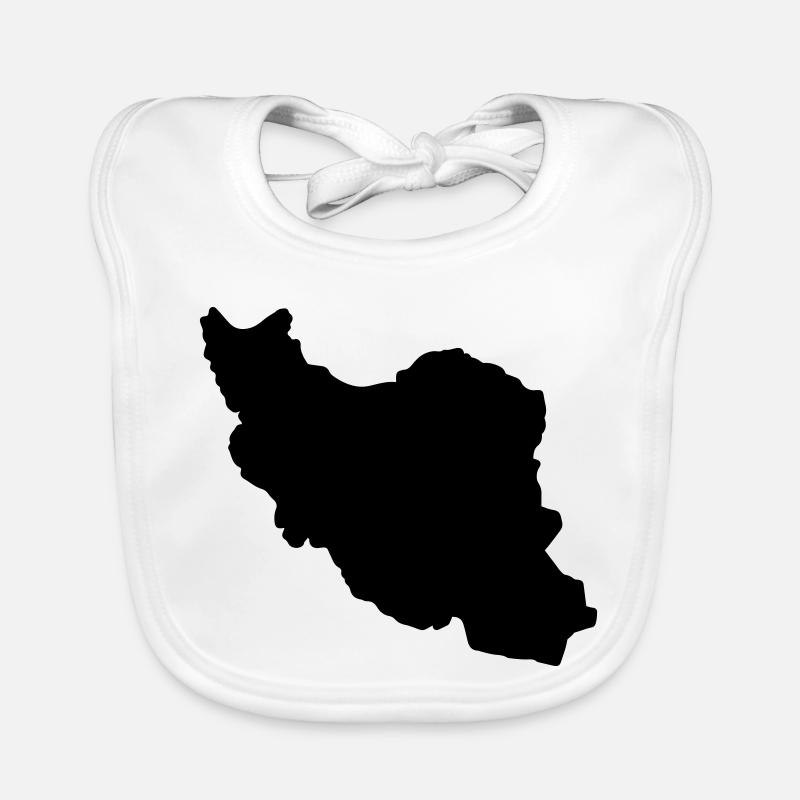 Silhouette de l’Iran Bavoir bio Bébé