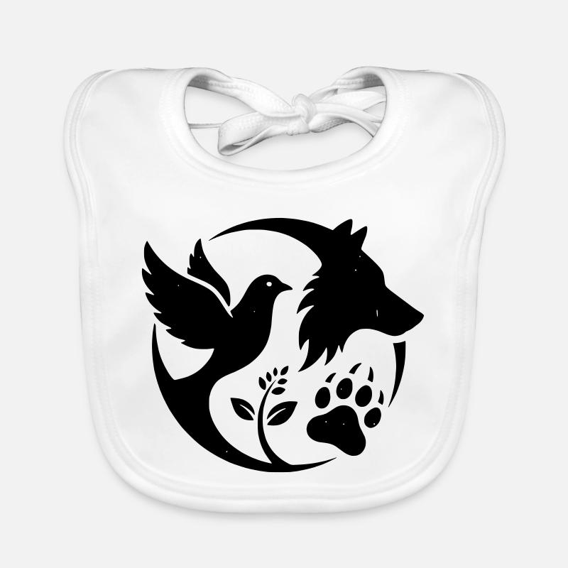 Animal Protection Logo Organic Baby Bibs