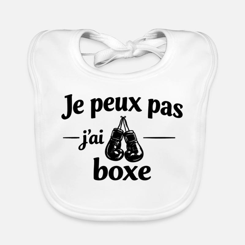 I can't I boxed – Humour sport passion ring Organic Baby Bibs