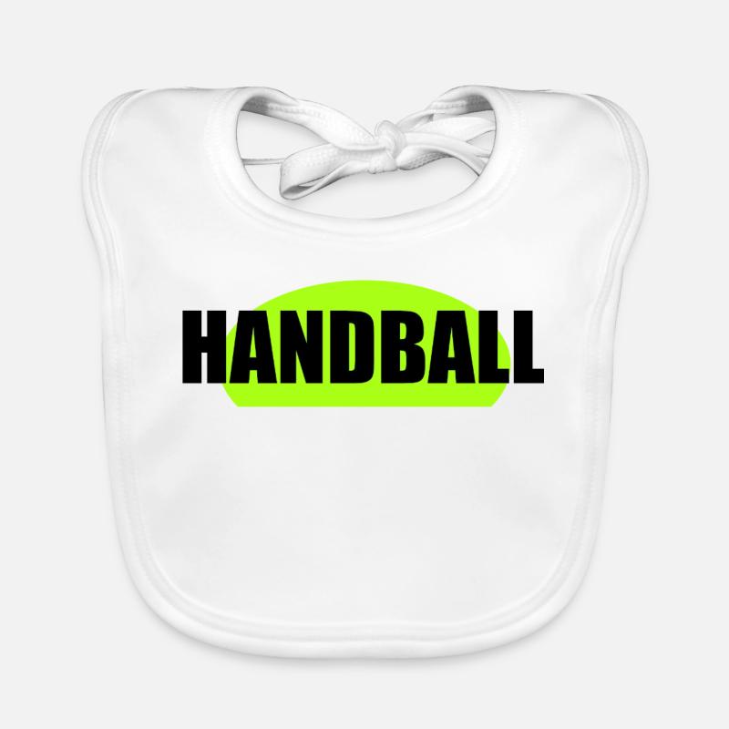 Impression néon vert néon de handball Bavoir bio Bébé
