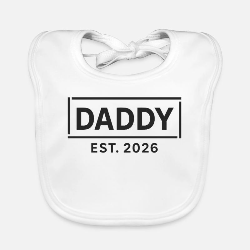 DADDY 2026 Stolzer werdender Vater Baby Bio-Lätzchen